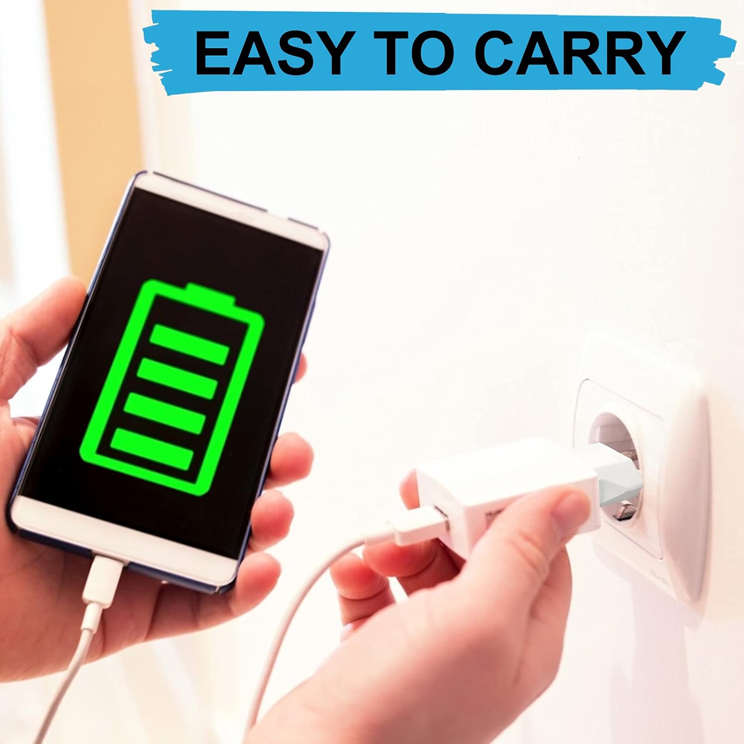 6 Pack US to Europe Plug Adapter - Type C European Travel Adapter, Wall Plug Power Converter for Europe (White) - Image 5